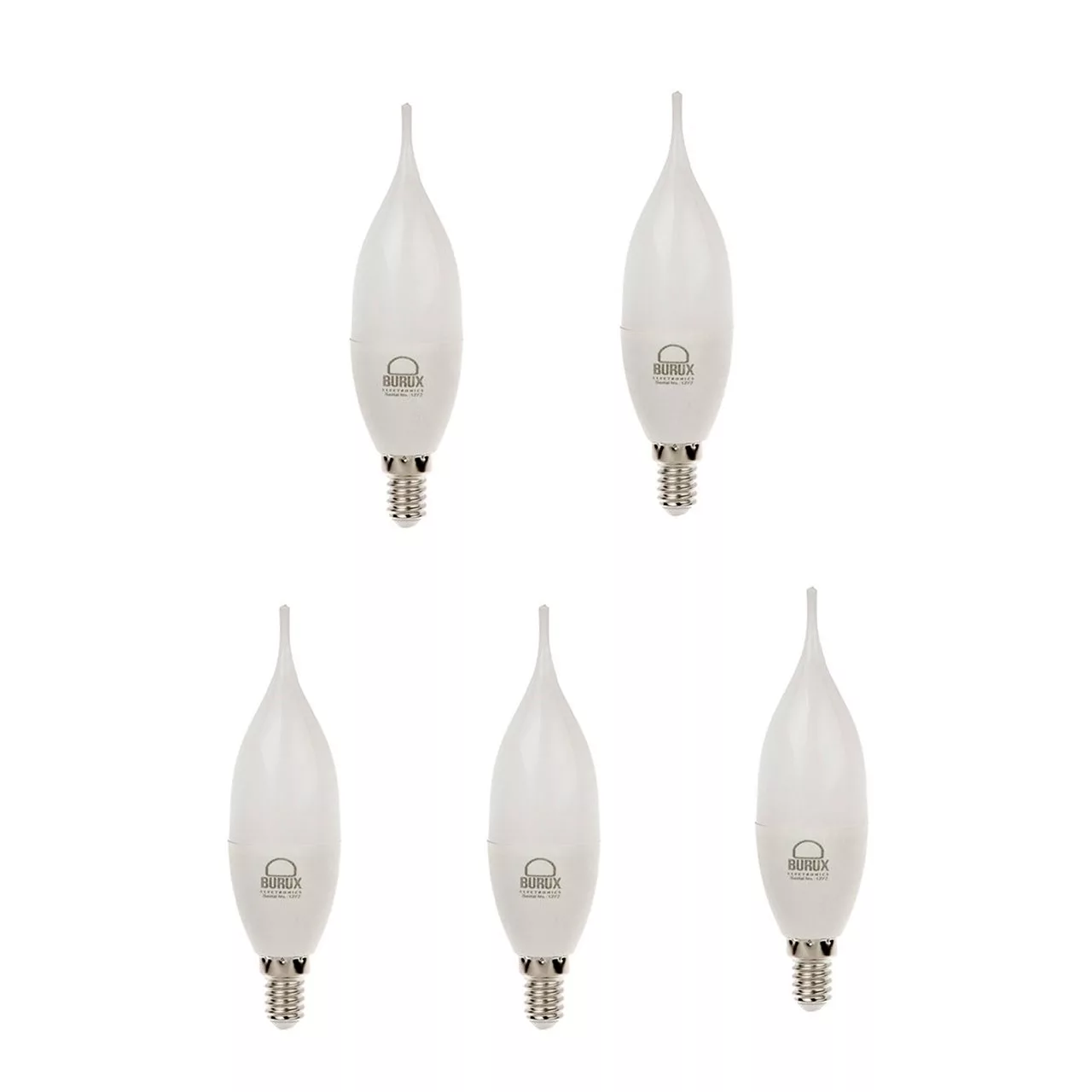 لامپ ال ای دی 7 وات اشکی بروکس پایه E14 بسته 5 عددی