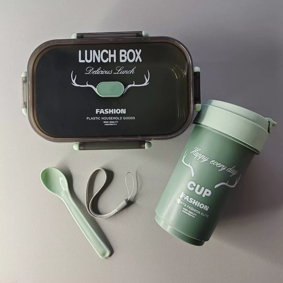 ظرف غذا مدل FASHION CUP به همراه ماگ درب دار و قاشق