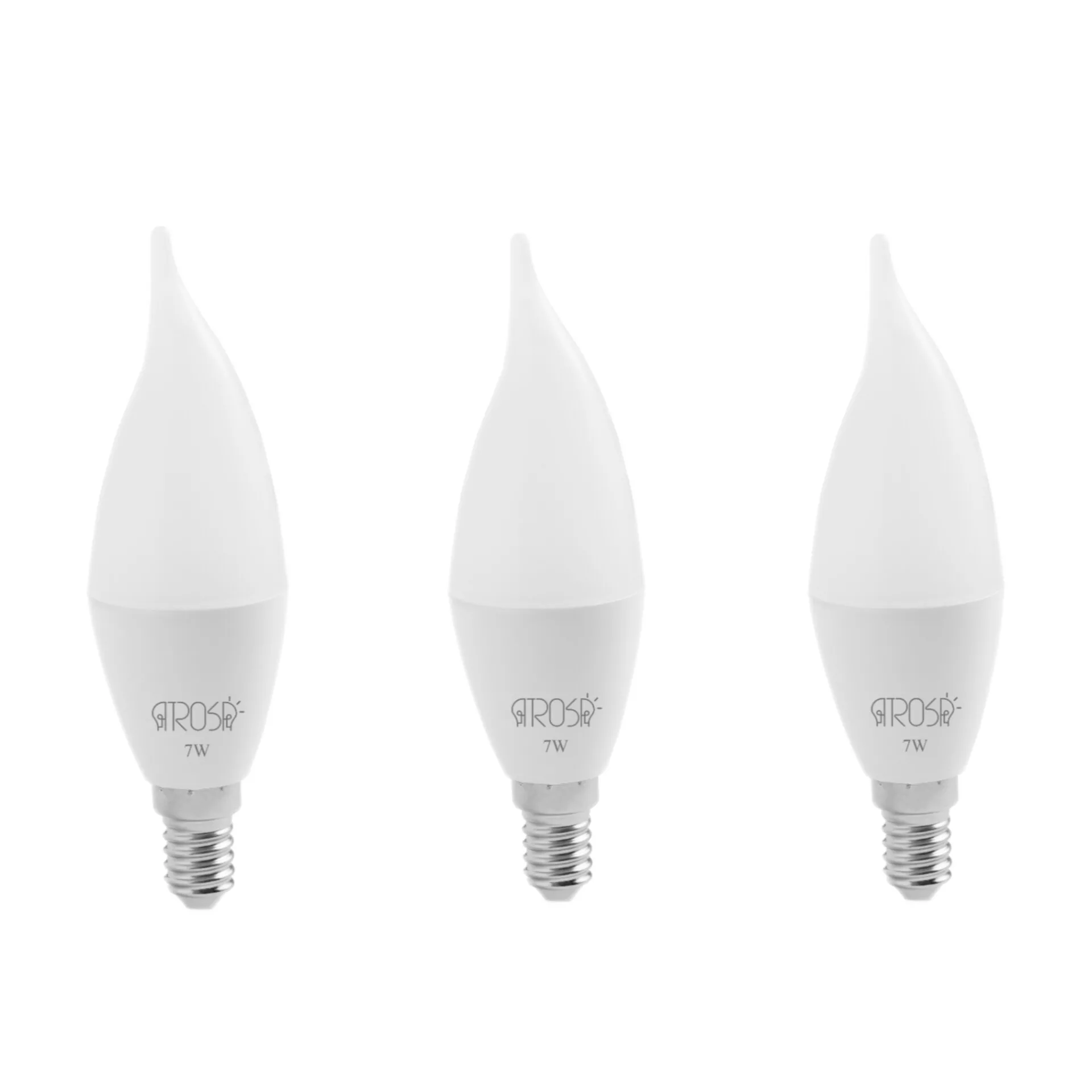 لامپ ال ای دی 7 وات آتروسا مدل اشکی پایه E14 مجموعه 3 عددی