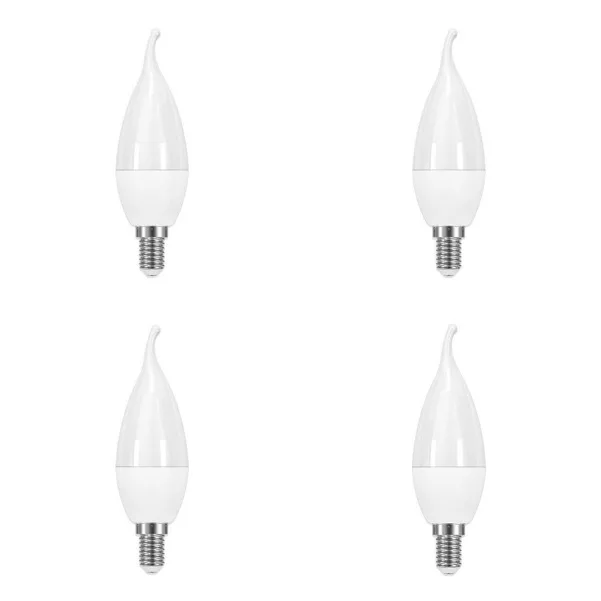 لامپ ال ای دی آتروسا 7 وات مدل شمعی پایه E14 مجموعه 4 عددی