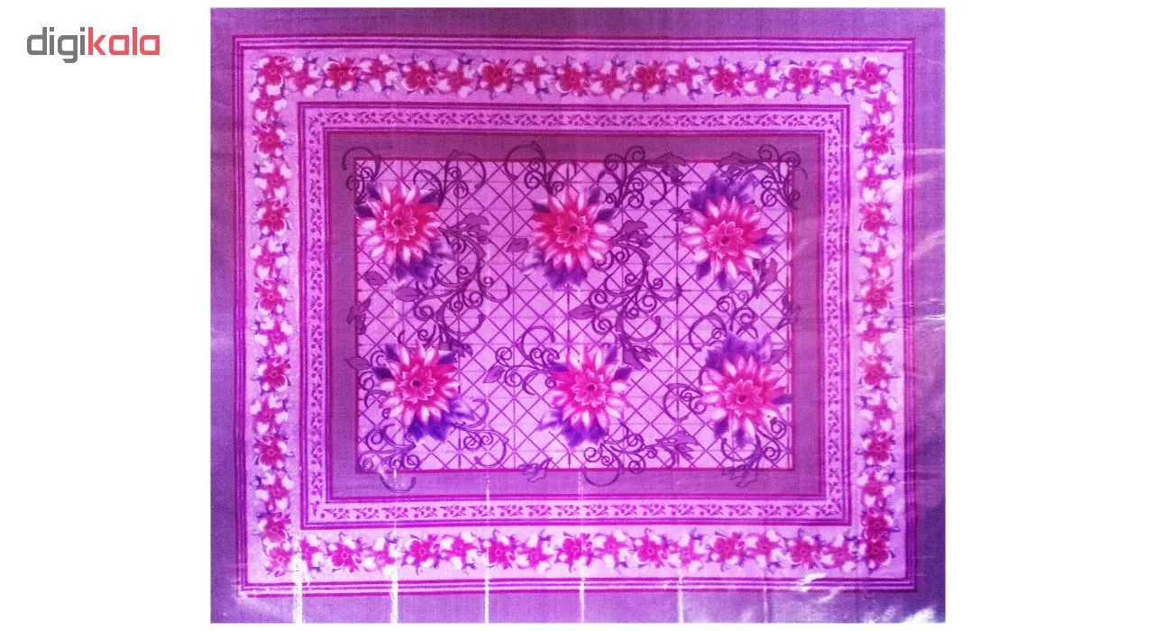 سفره پلاستیکی چهار نفره طرح سوسن رنگ بنفش سایز 92×120 سانتی متر