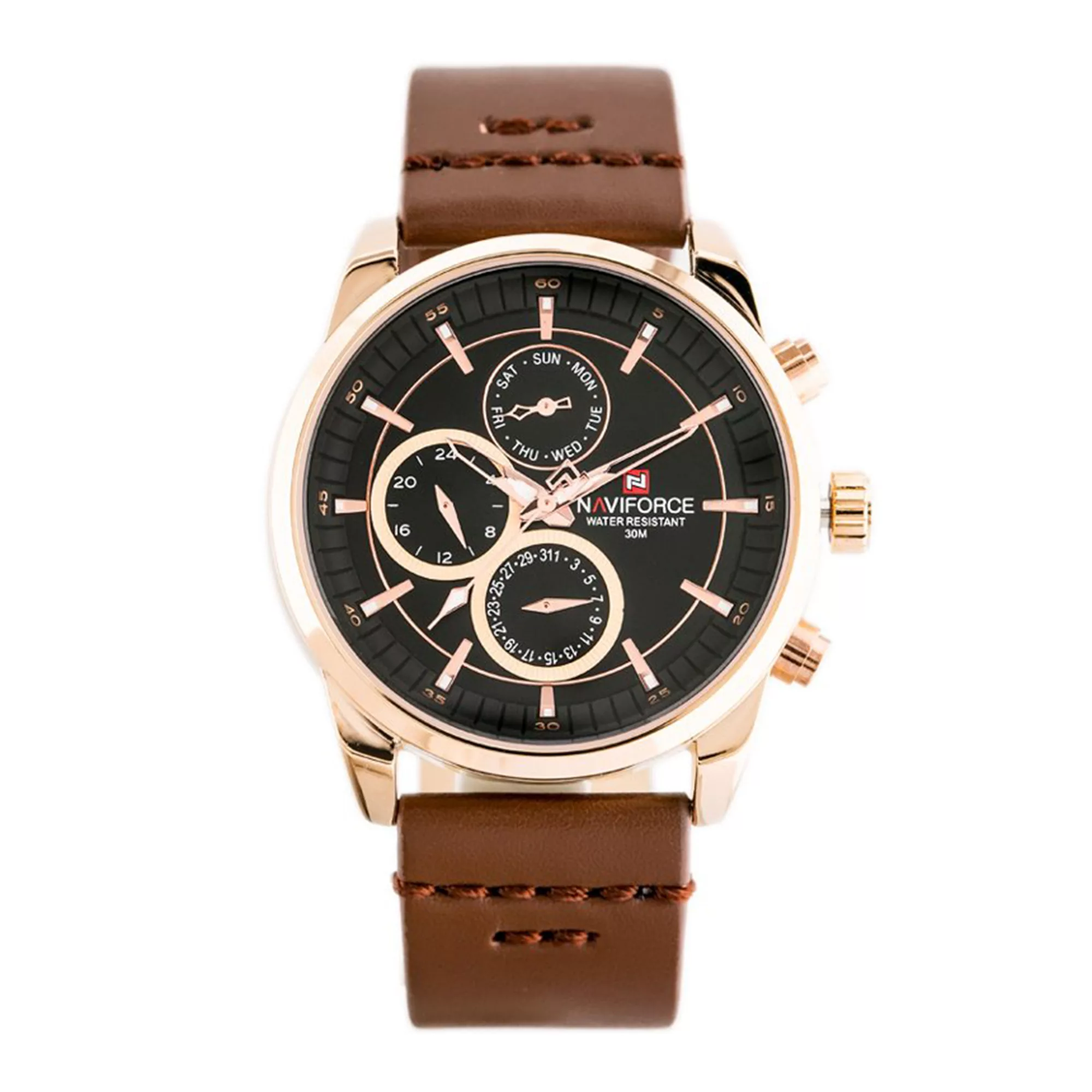 ساعت مچی عقربه‌ای کوارتز مردانه نیوی فورس مدل NF9148-RGBDBN