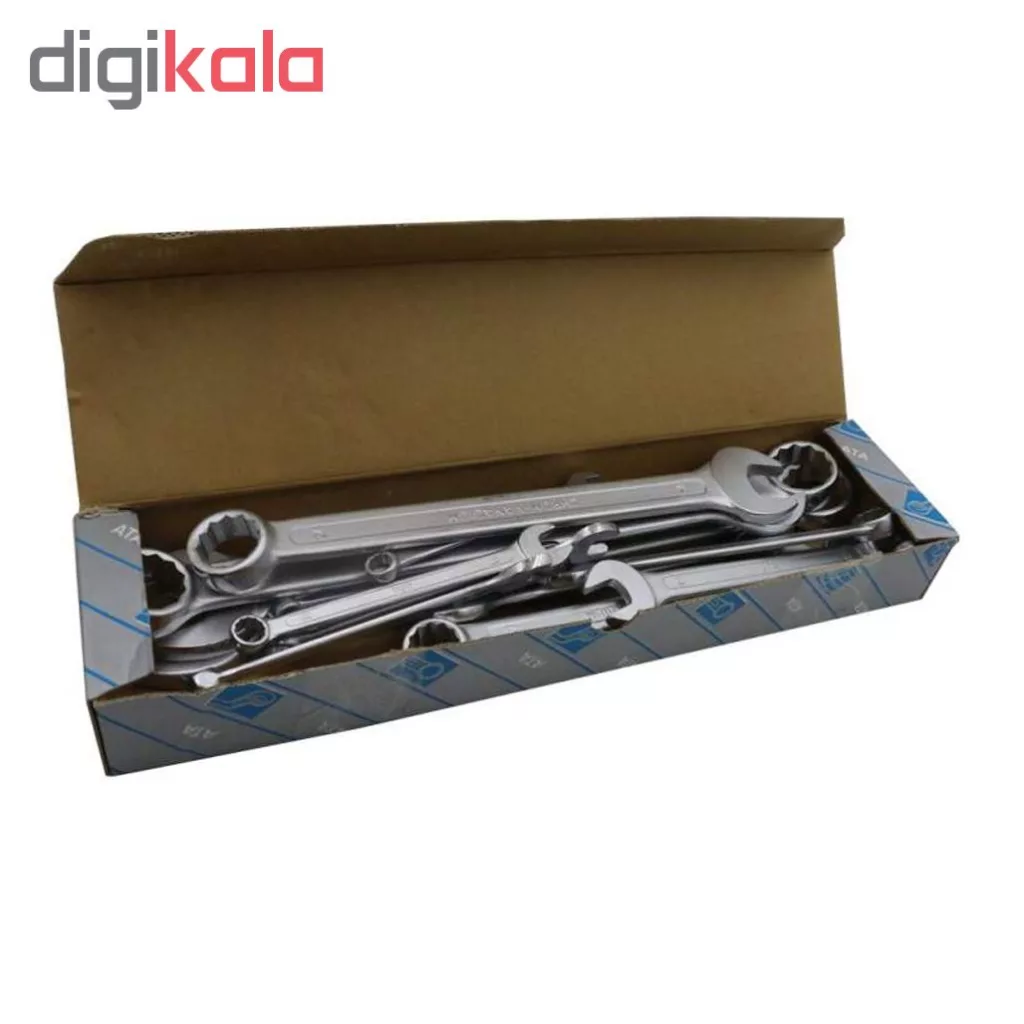 مجموعه 12 عددی آچار یکسر تخت یکسر رینگی آتا مدل BX1200