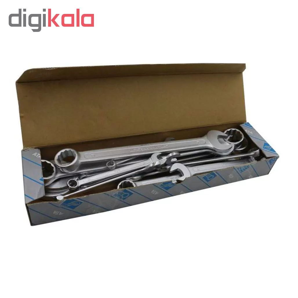 مجموعه 12 عددی آچار یکسر تخت یکسر رینگی آتا مدل BX1200
