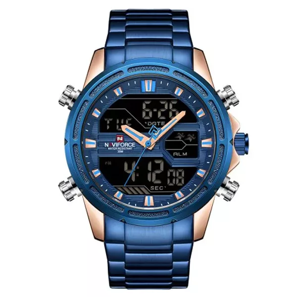 ساعت مچی عقربه ای مردانه نیوی فورس کد NF9138M – FE-SO-RO