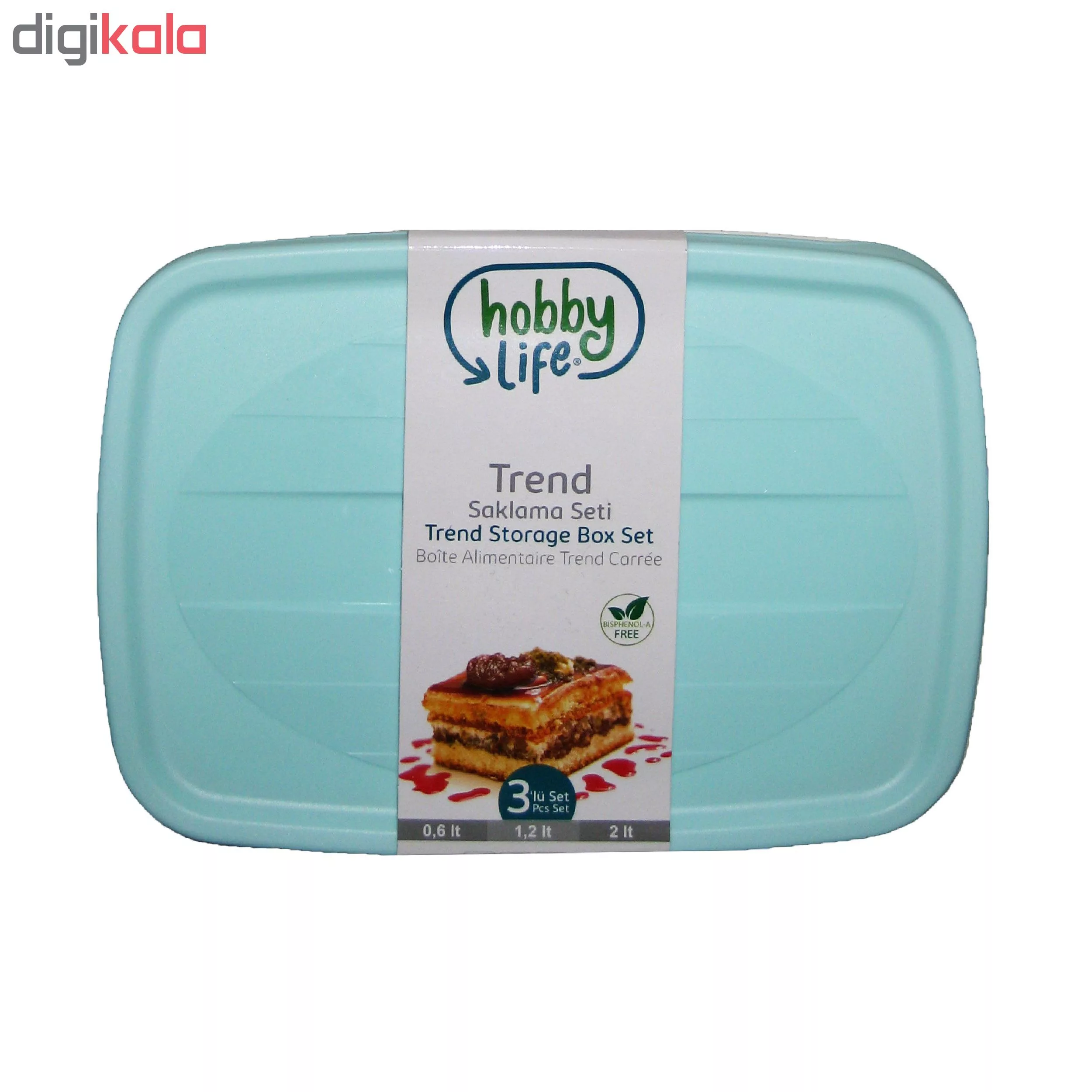 ظرف نگهدارنده هوبی لایف کد 1011 مدل Trend مجموعه 3 عددی