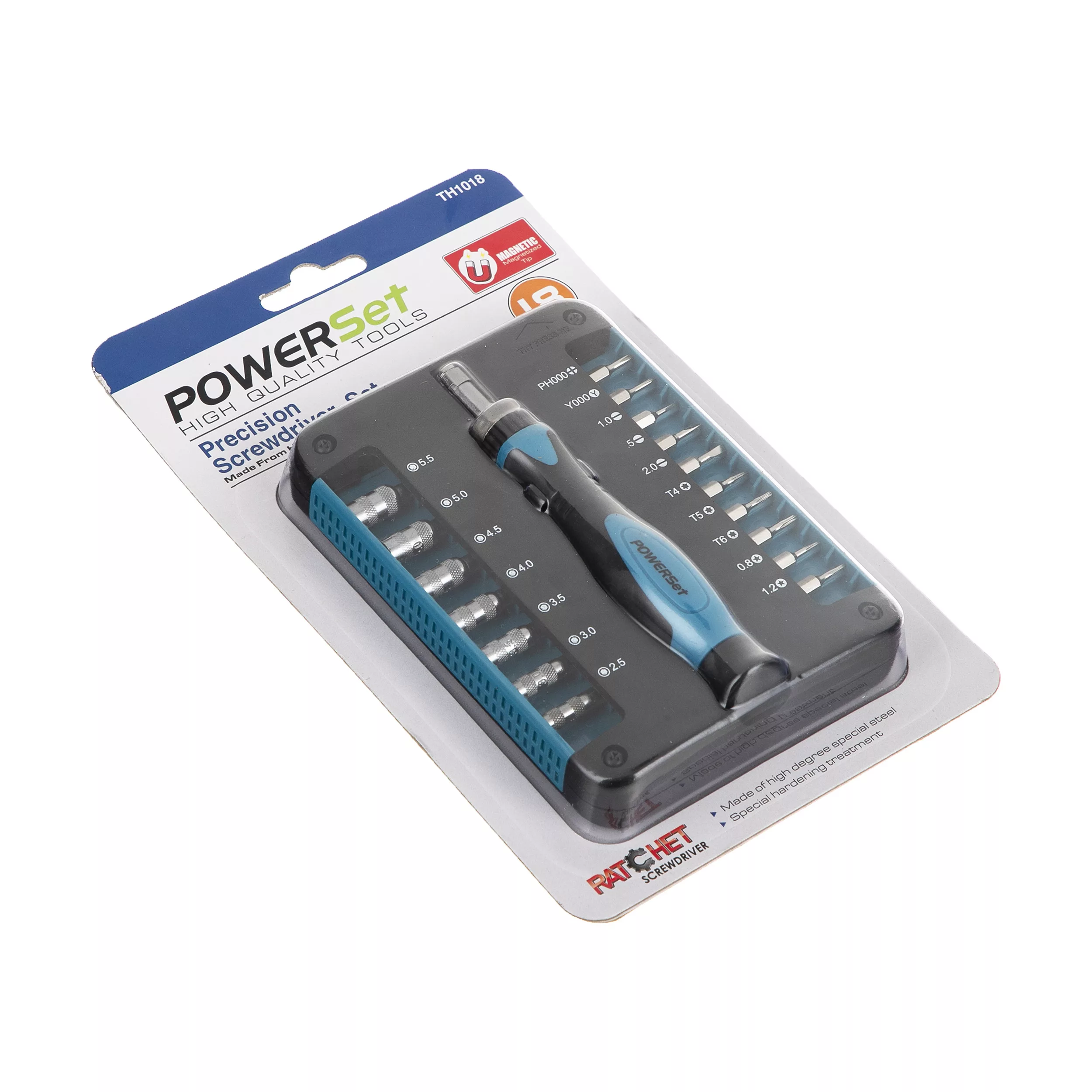 مجموعه 18 عددی پیچ گوشتی و سری پیچ گوشتی پاورست مدل TH1018 مجموعه 18 عددی پیچ گوشتی و سری پیچ گوشتی پاورست مدل TH1018