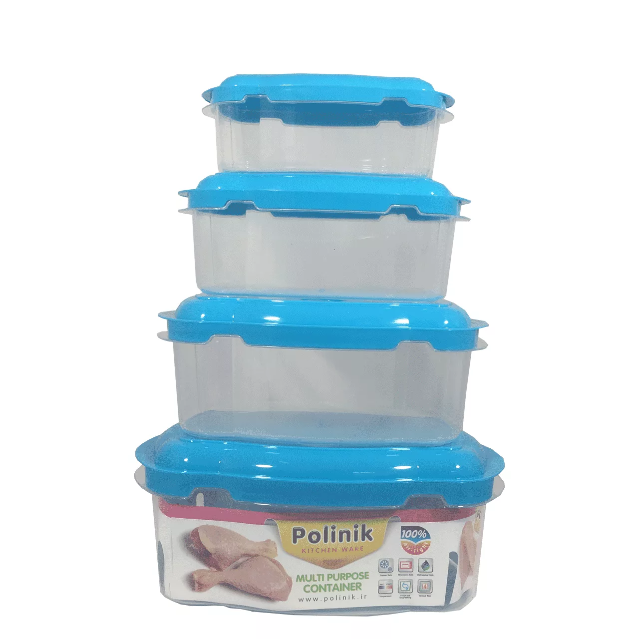 ظروف نگهدارنده پلی نیک بسته 4 عددی