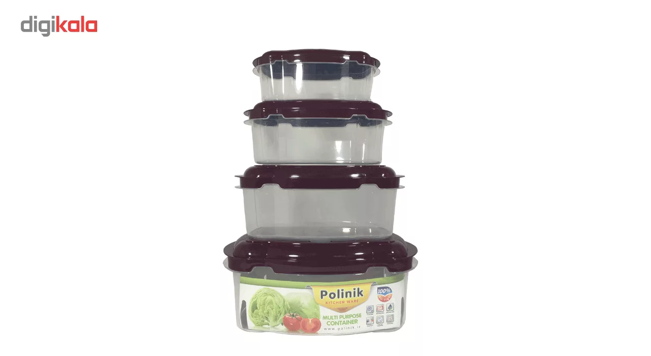 ظروف نگهدارنده پلی نیک بسته 4 عددی