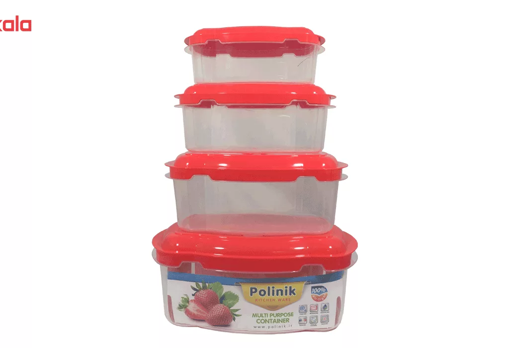 ظروف نگهدارنده پلی نیک بسته 4 عددی