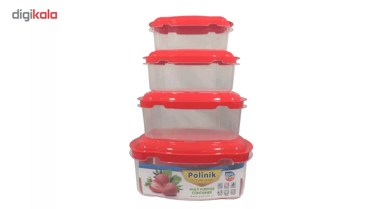 ظروف نگهدارنده پلی نیک بسته 4 عددی