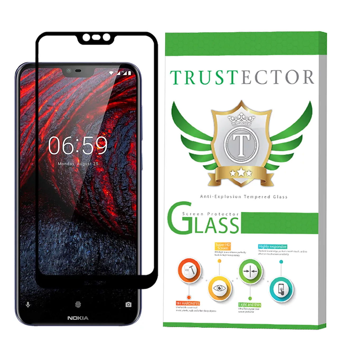 محافظ صفحه نمایش تراستکتور مدل GSS مناسب برای گوشی موبایل نوکیا X6 / 6.1 Plus