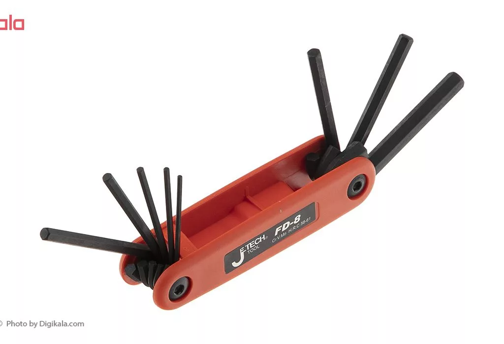 مجموعه 8 عددی آچار آلن تاشو جتک مدل HRC56-61