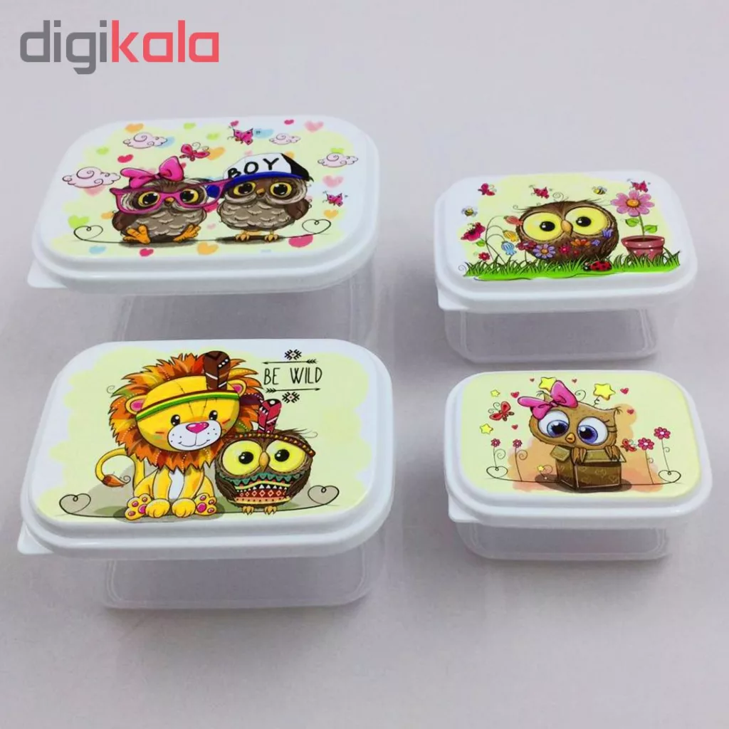 ظرف نگهدارنده زیبا کد 0002 مجموعه 4 عددی