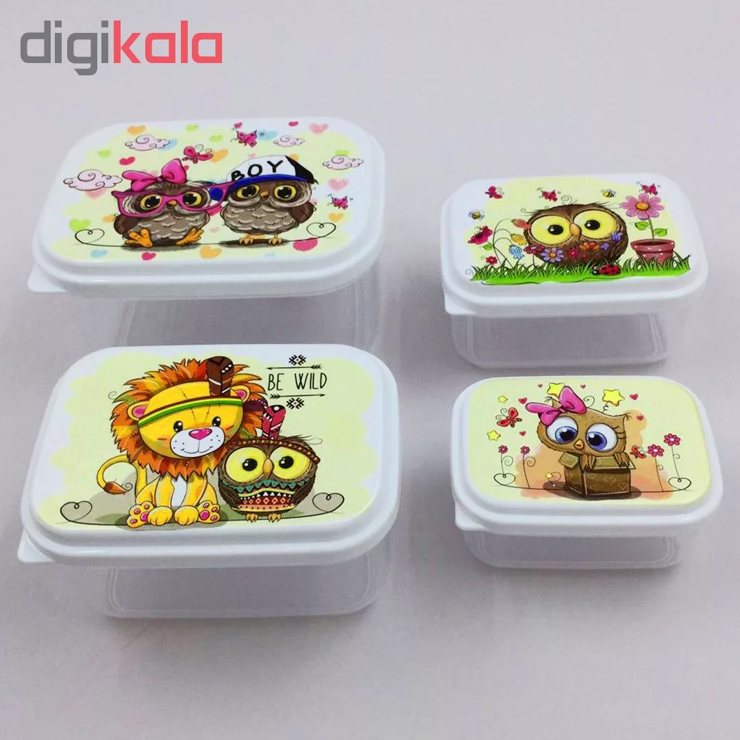 ظرف نگهدارنده زیبا کد 0002 مجموعه 4 عددی