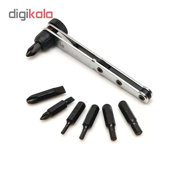 مجموعه 8 عددی پیچ گوشتی جغجغه ای سان فلگ مدل 777-WH8