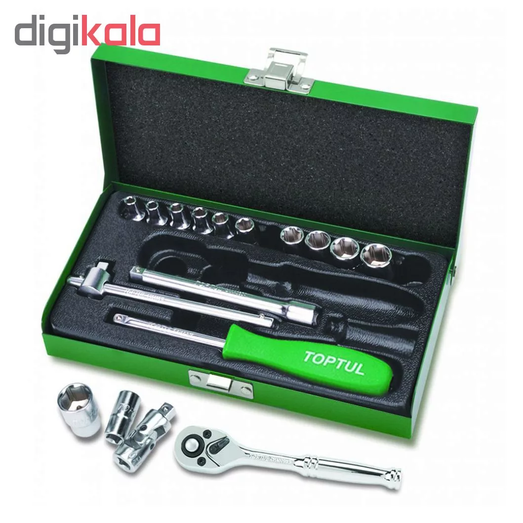 مجموعه 17 عددی آچار بکس تاپ تول مدل GCAD1701