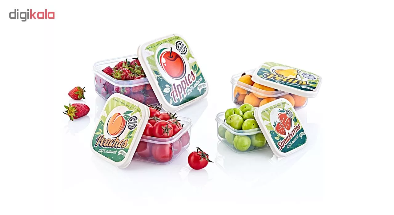 ظرف نگهدارنده هوبی لایف مدل Fun Box مجموعه 4 عددی