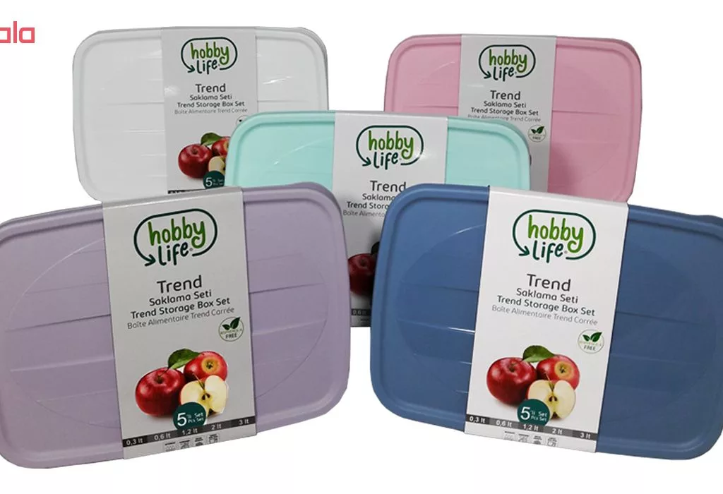 ظرف نگهدارنده هوبی لایف مدل Trend مجموعه 5 عددی