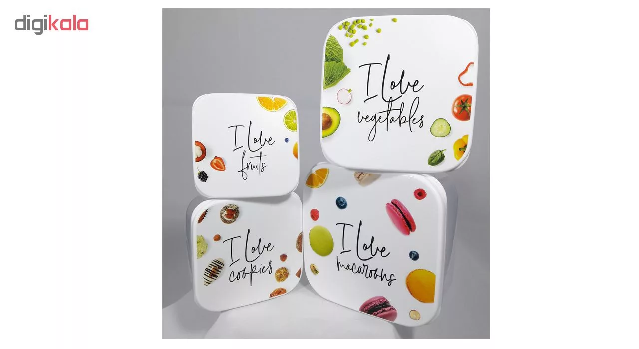 ظرف نگهدارنده هوبی لایف مدل Fun Box مجموعه 4 عددی