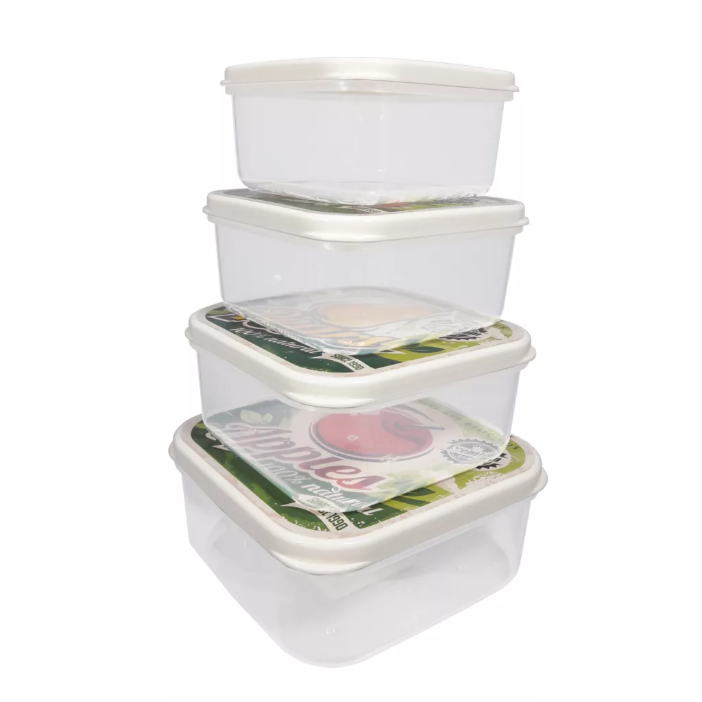 ظرف نگهدارنده هوبی لایف مدل Fun Box مجموعه 4 عددی