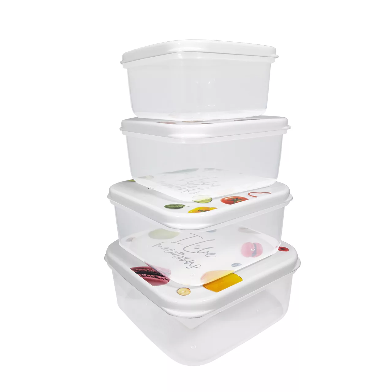 ظرف نگهدارنده هوبی لایف مدل Fun Box مجموعه 4 عددی