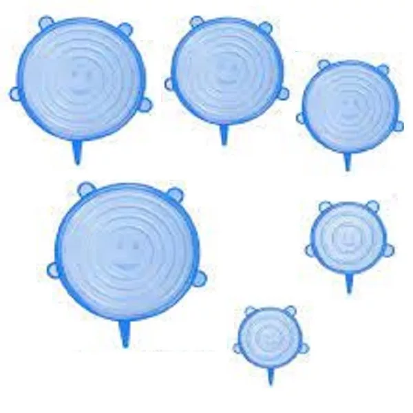 درپوش ظرف طرح سلیکونی مدل متا کد 718 بسته 6 عددی