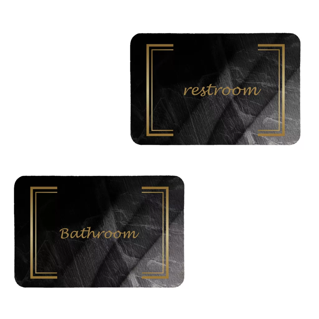 پادری طرح  Restroom & Bathroom کد 8743 سایز 60×40 سانتی متر مجموعه دو عددی