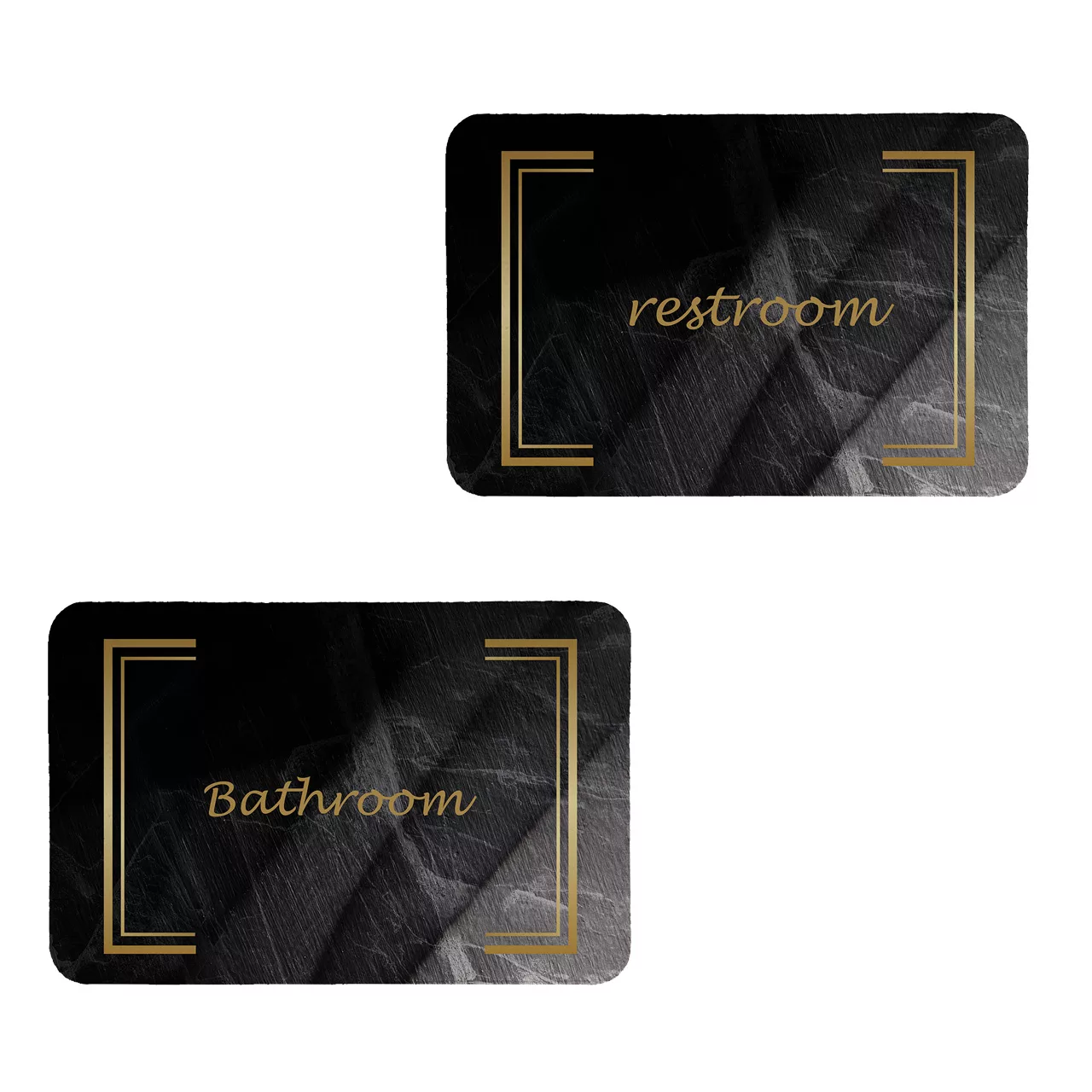 پادری طرح  Restroom & Bathroom کد 8743 سایز 60x40 سانتی متر مجموعه دو عددی