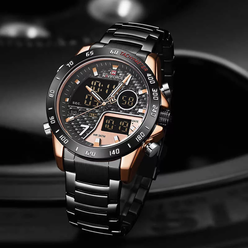 ساعت مچی عقربه ای مردانه نیوی فورس مدل NF9171M -RG-RG-B