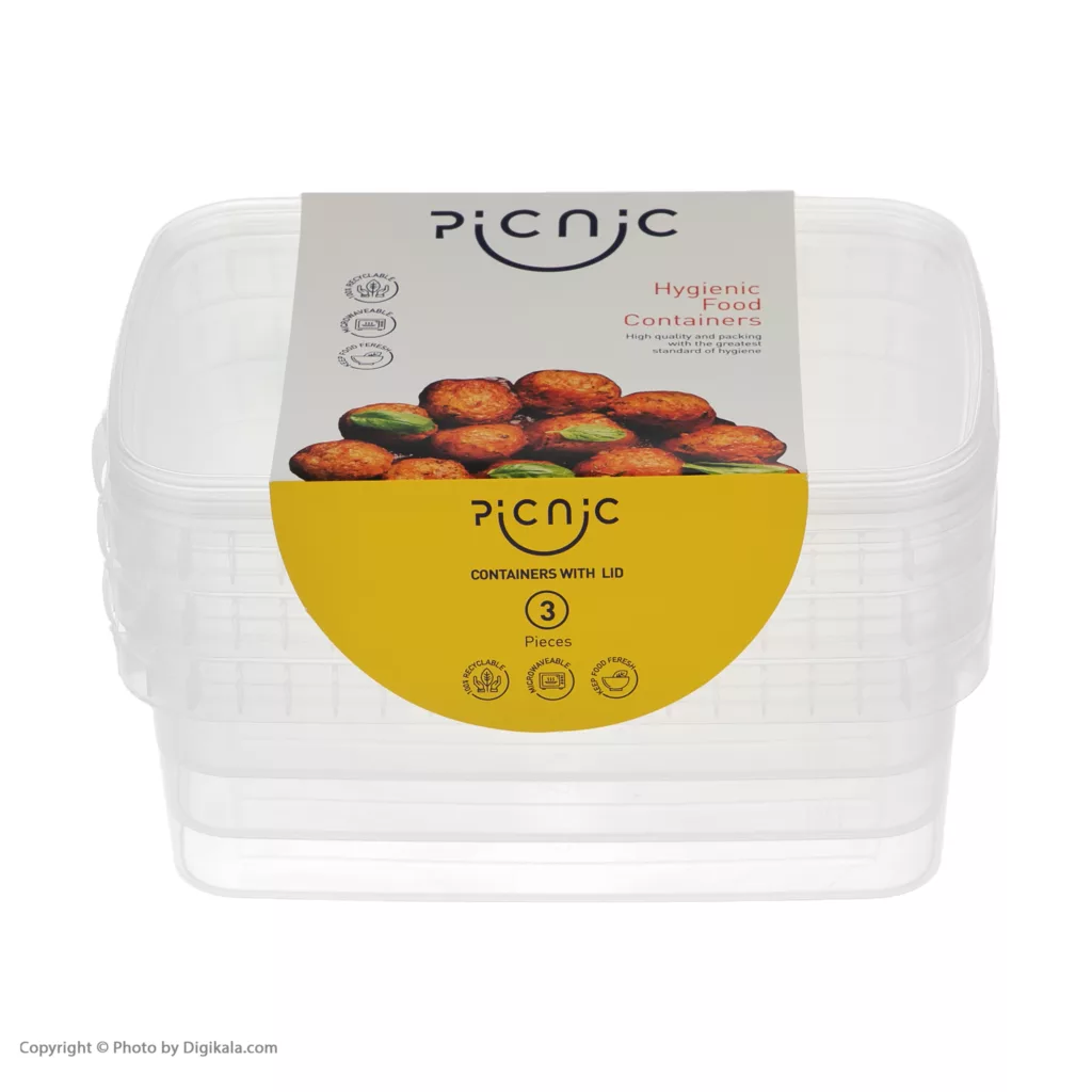 ظرف نگهدارنده پیکنیک مدل Mr16 بسته 3 عددی