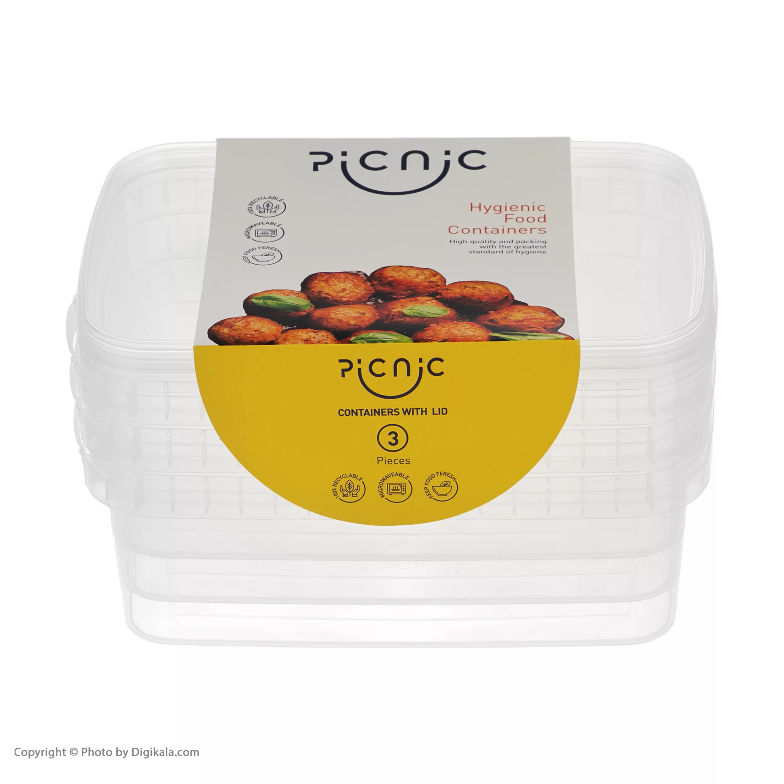 ظرف نگهدارنده پیکنیک مدل Mr16 بسته 3 عددی