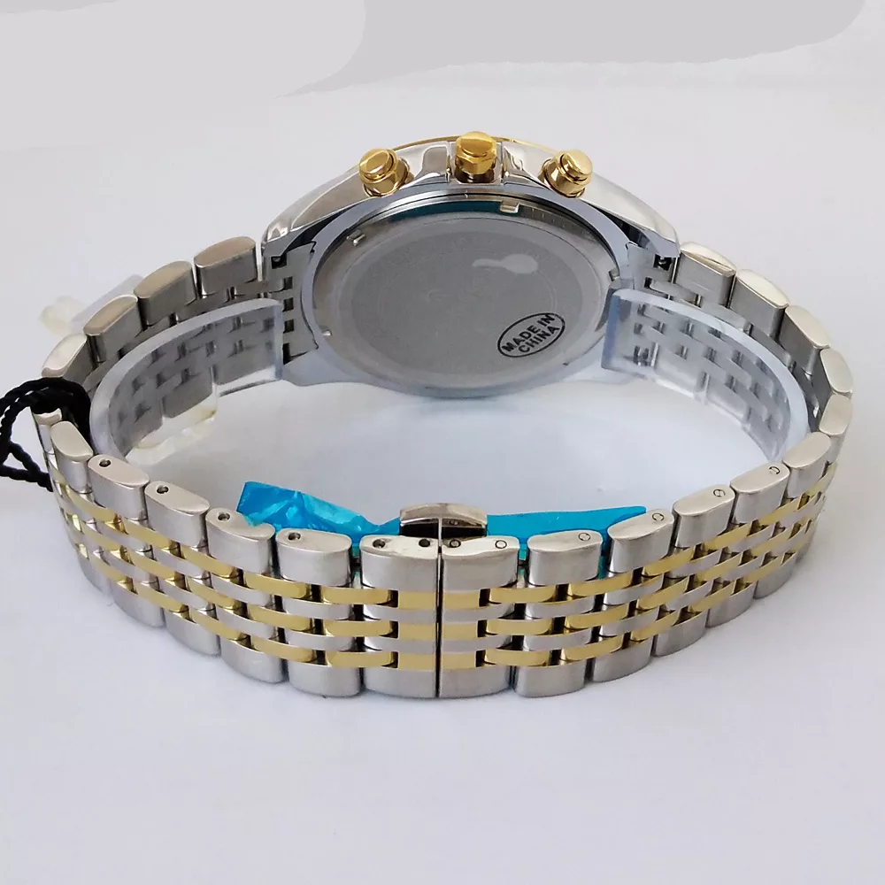 ساعت مچی عقربهای مردانه رومانسون مدل بندفلزی سه موتور کرنوگراف ضدآب کد 25021