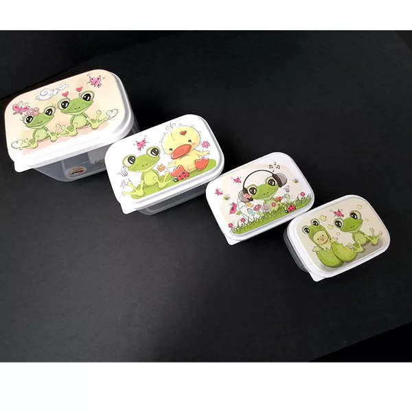 ظرف نگهدارنده اوزیبا طرح قورباغه مجموعه 4 عددی