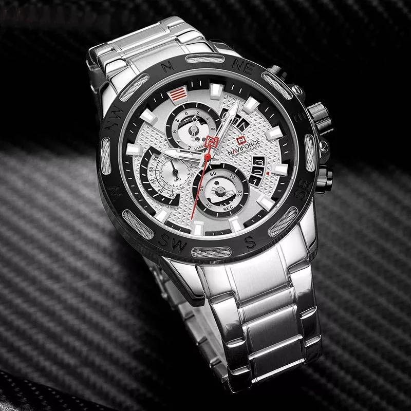 ساعت مچی عقربه ای مردانه  کوارتز نیوی فورس مدل NF9165M- NO-ME