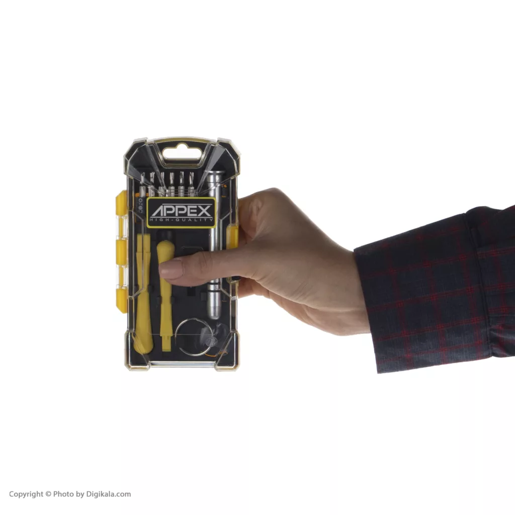 مجموعه 17 عددی سری پیچ گوشتی موبایلی اپکس مدل APT-2315