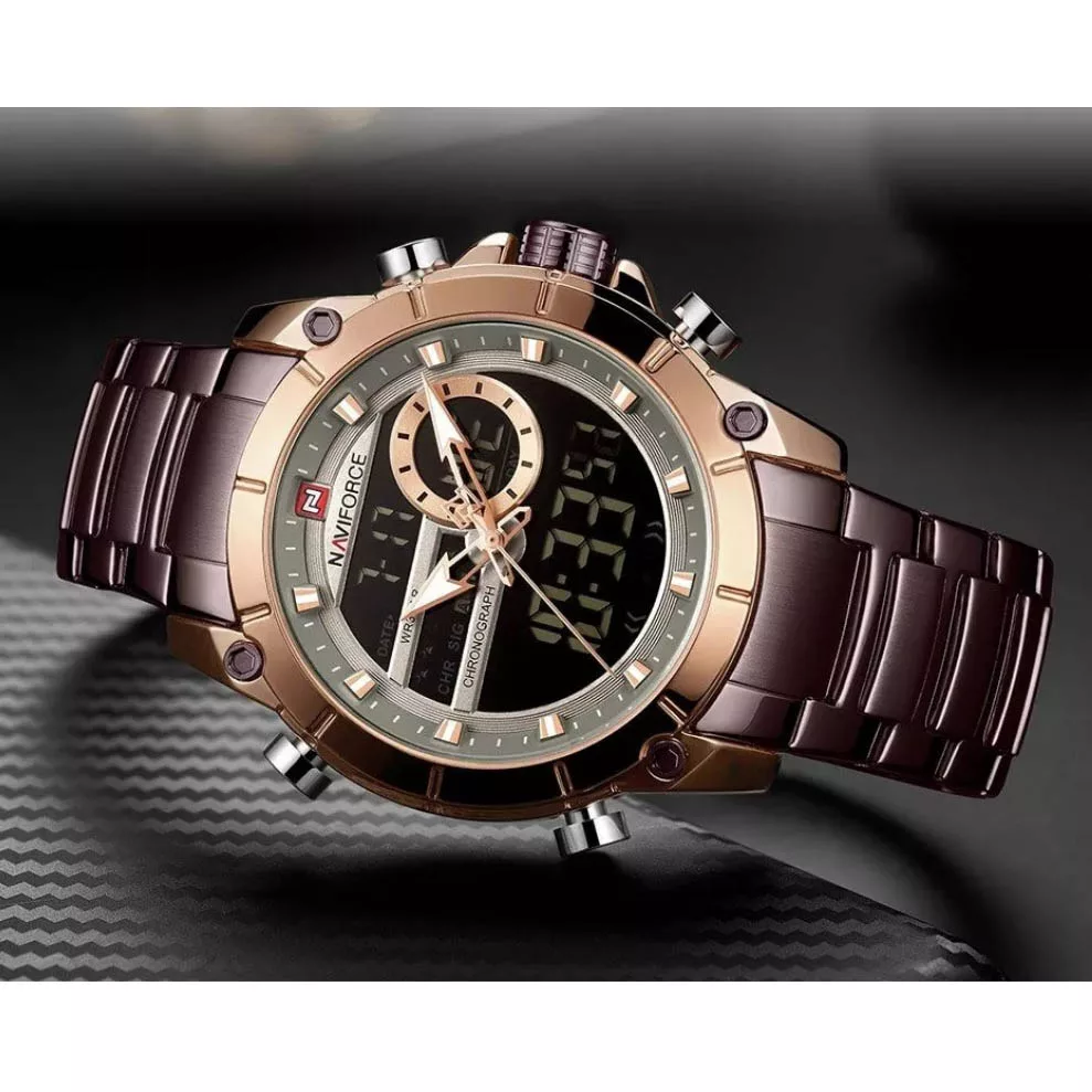 ساعت مچی عقربه‌ای کوارتز مردانه نیوی فورس مدل NF9163 RGCE