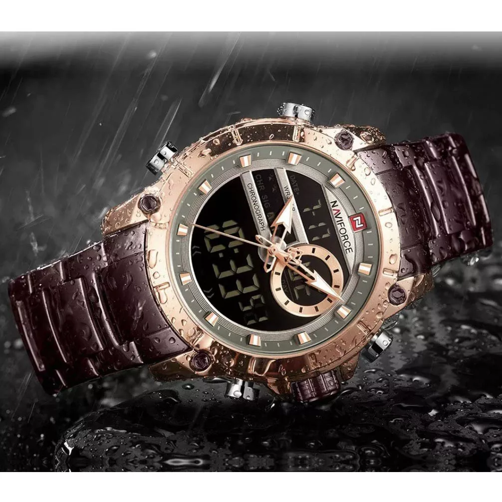 ساعت مچی عقربه‌ای کوارتز مردانه نیوی فورس مدل NF9163 RGCE