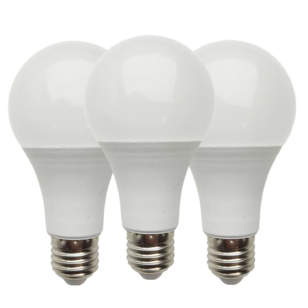 لامپ ال ای دی 18 وات کاسپین نور مدل حبابی پایه E27 بسته 3 عددی