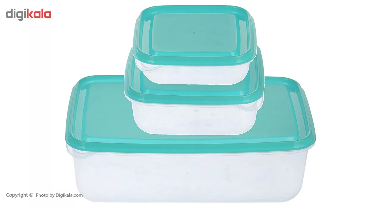 ظرف نگهدارنده همارا مدل Rectangle - بسته 3 عددی