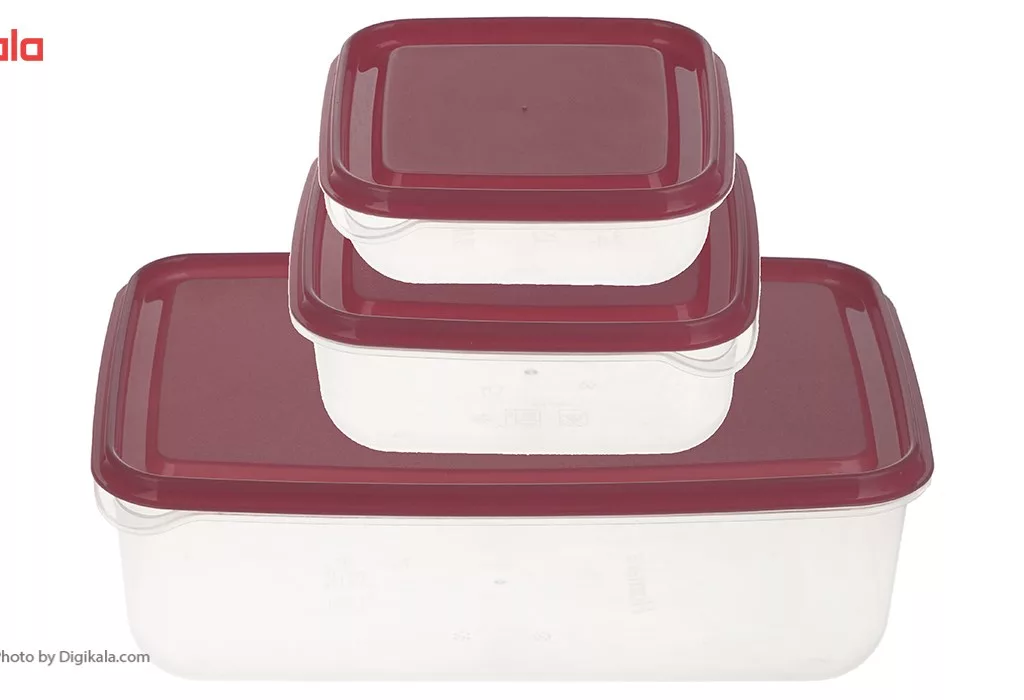 ظرف نگهدارنده همارا مدل Rectangle - بسته 3 عددی