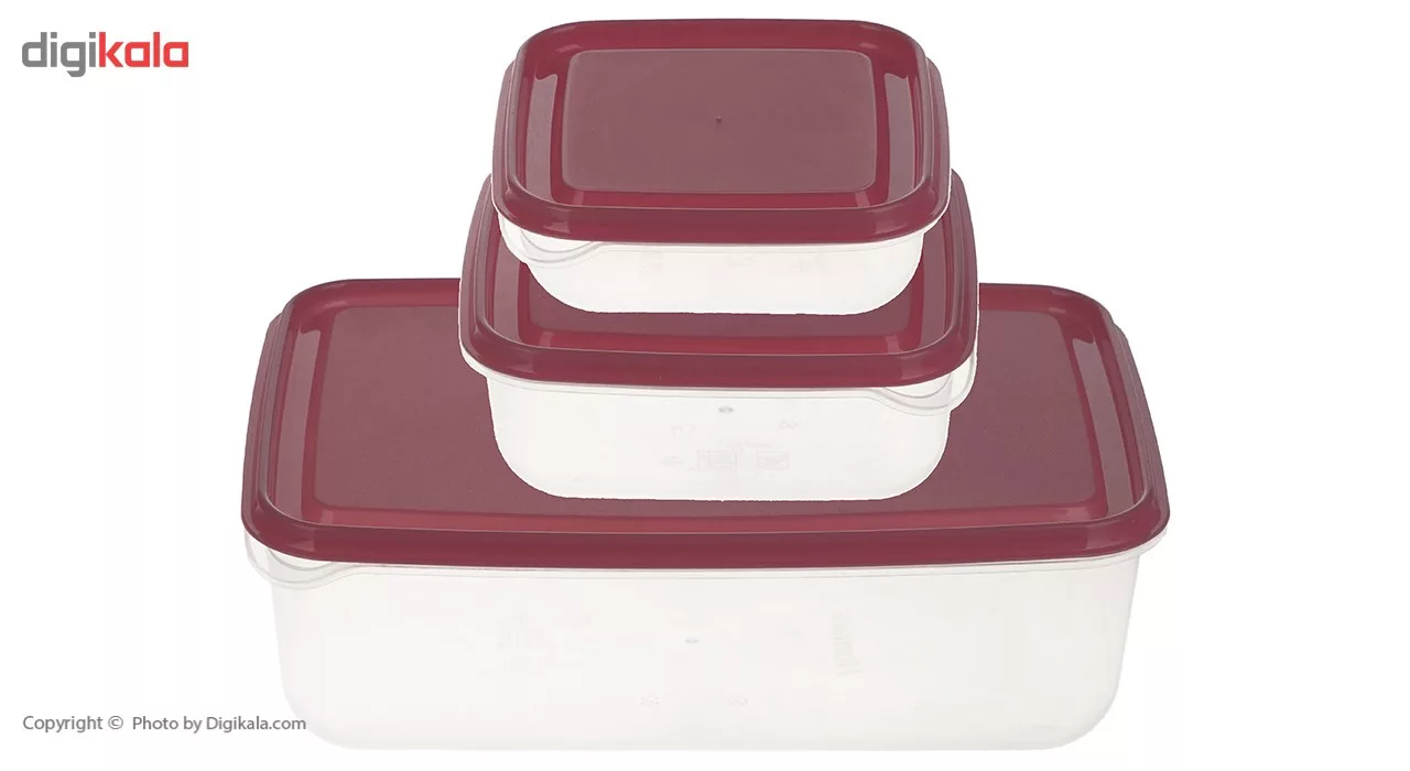 ظرف نگهدارنده همارا مدل Rectangle - بسته 3 عددی