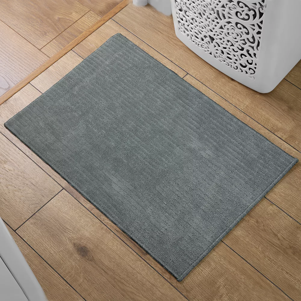 پادری شاران هوم مدل اسفنج دار طرح مخمل راه راه فانتزی سایز 50×80 سانتی متر