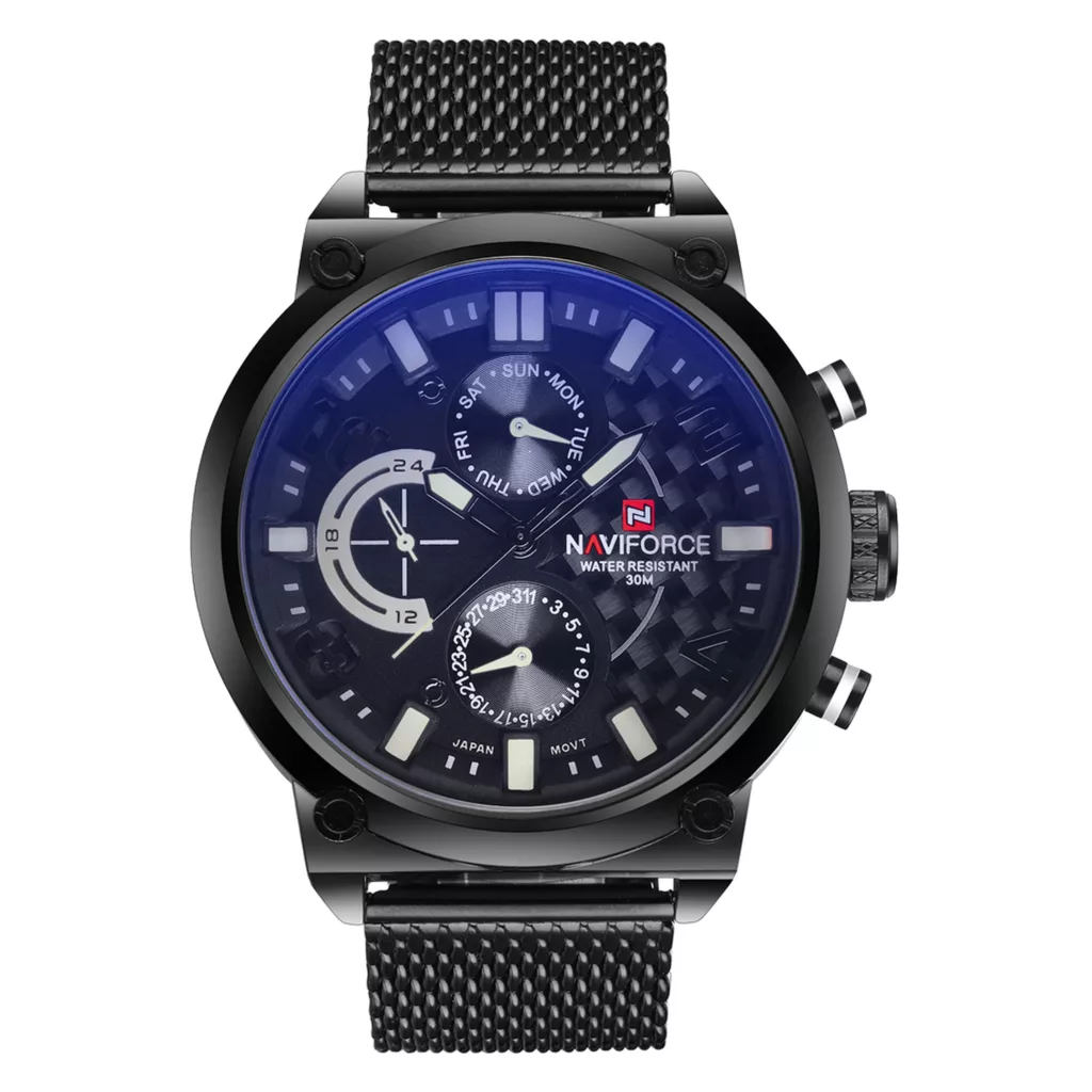 ساعت مچی عقربه‌ای کوارتز مردانه نیوی فورس مدل NF9068M-BBW