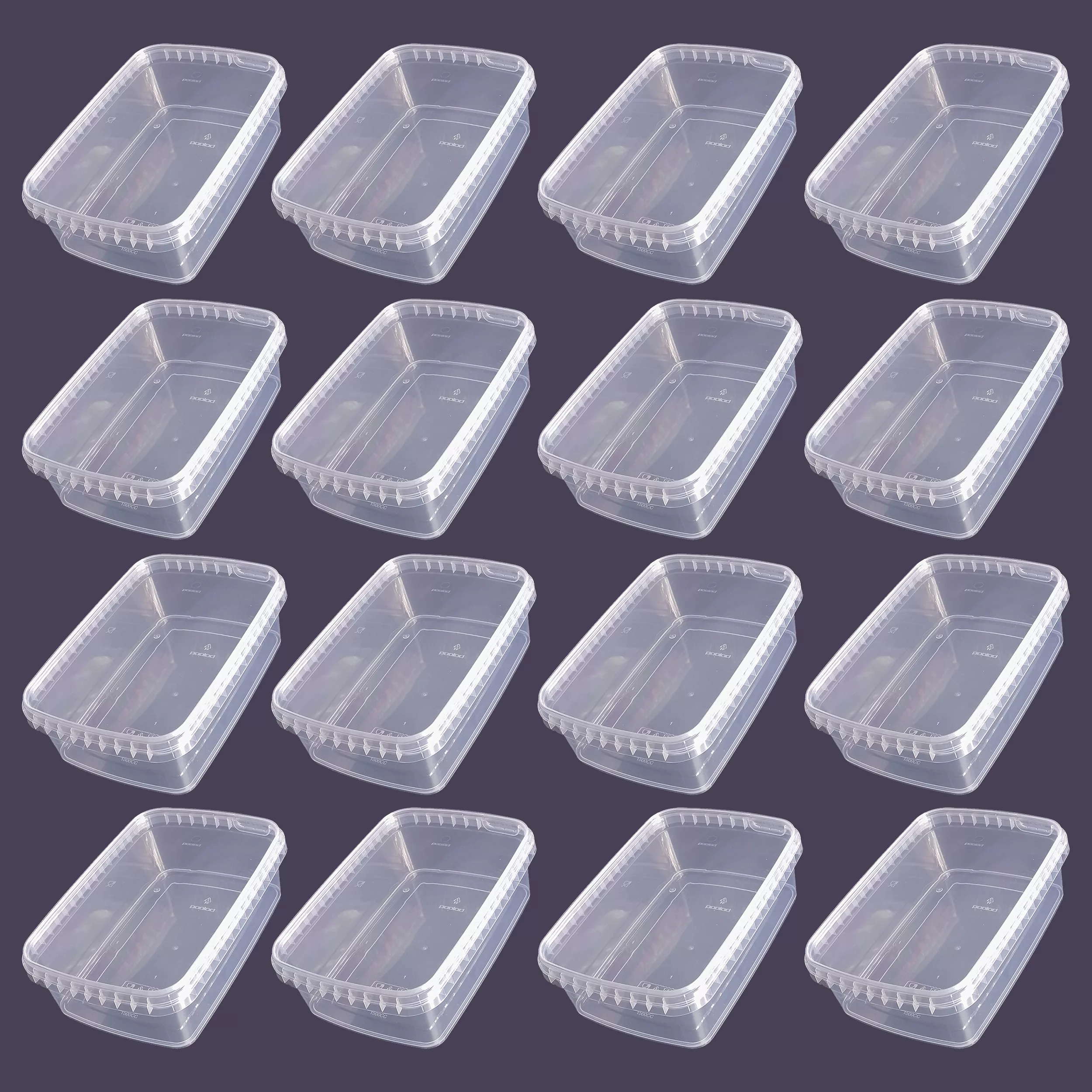 ظرف نگهدارنده مدل فریزری بزرگ کد 1500cc بسته 16 عددی
