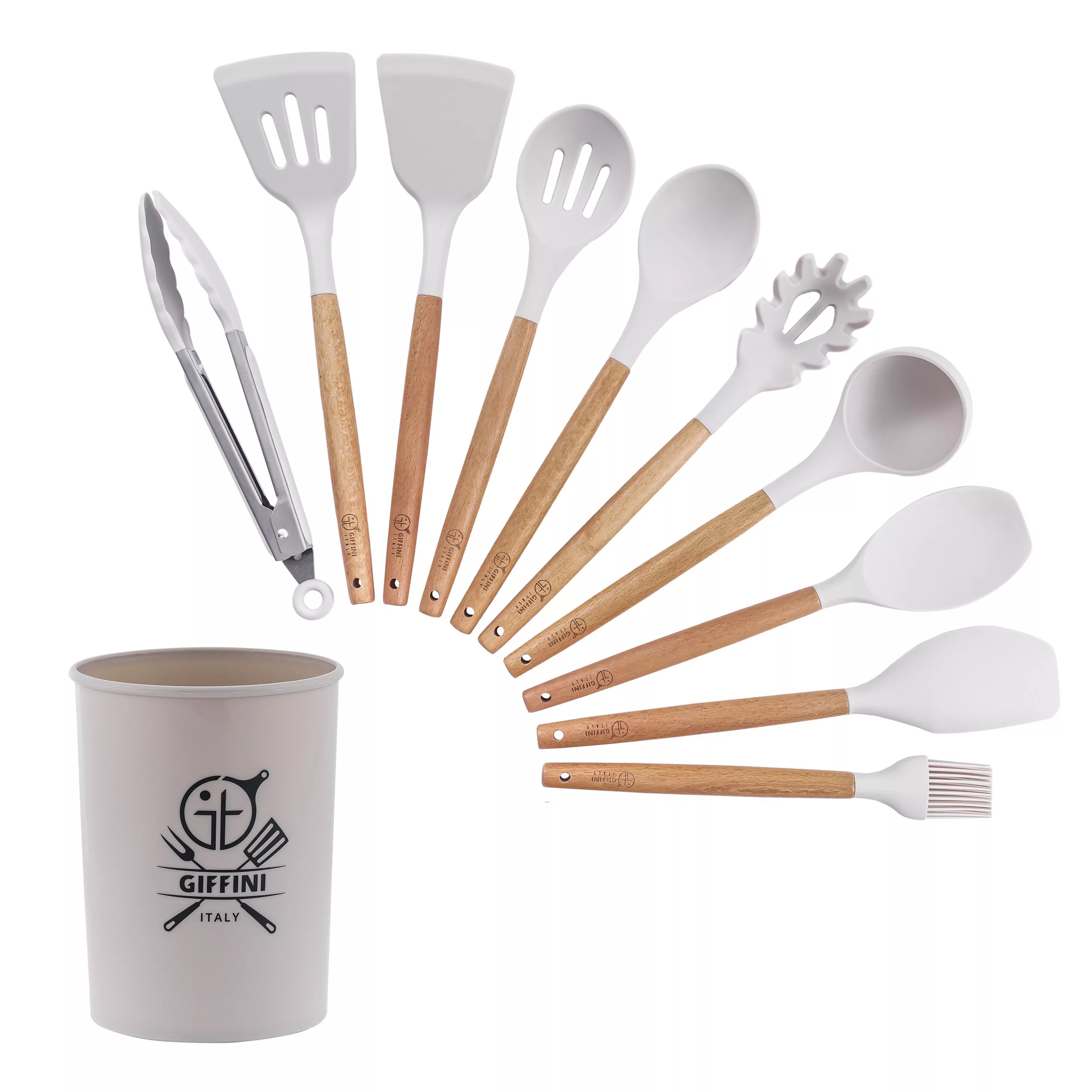 سرویس کفگیر و ملاقه 11 پارچه جی فی نی مدل 02