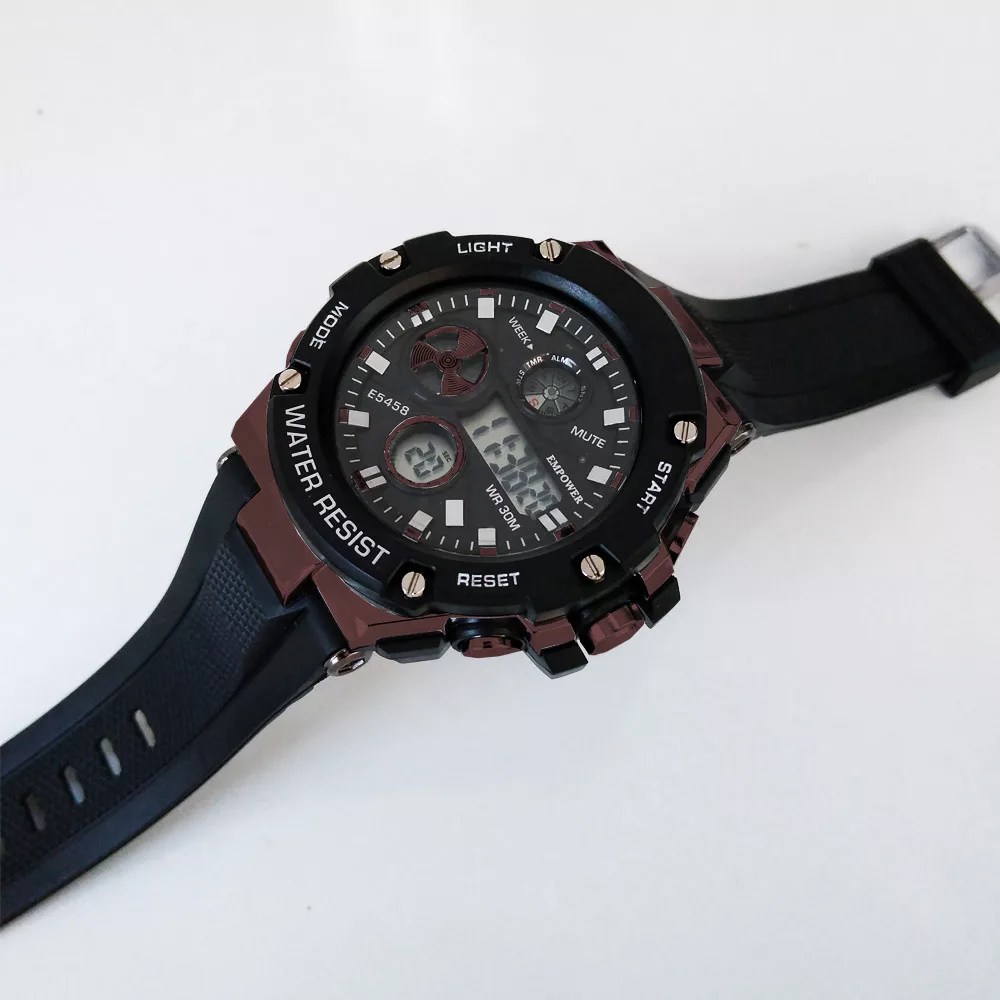 ساعت مچی دیجیتال مردانه امپاور مدل اسپرت ورزشی چراغدار ضدآب قاب کد 6567SPORT