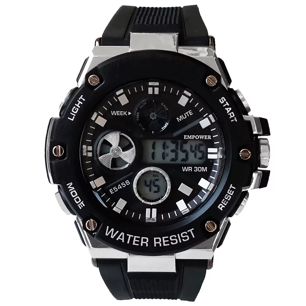 ساعت مچی دیجیتال مردانه امپاور مدل اسپرت ورزشی چراغدار استخری کد 63.21SPORT