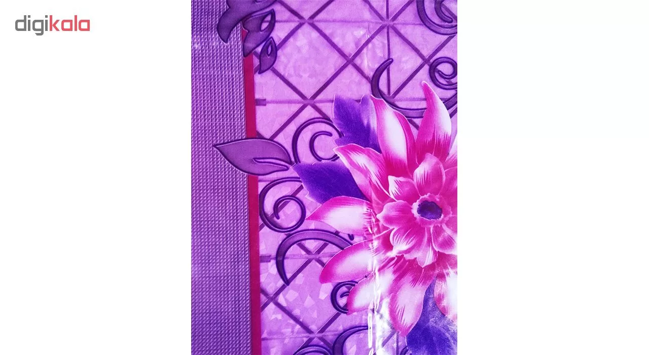 سفره پلاستیکی چهار نفره طرح سوسن رنگ بنفش سایز 92×120 سانتی متر