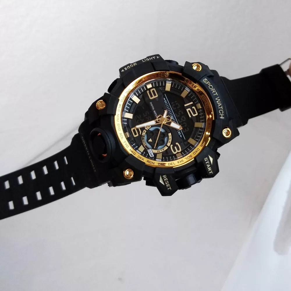 ساعت مچی عقربه‌ای مردانه مدل ضدآب دوزمانه دیجیتال و آنالوگ کد 247